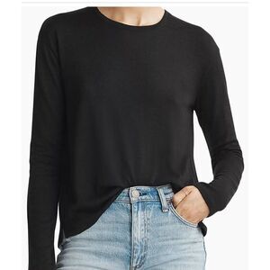 RAG & BONE HUDSON LONG SLEEVE TEE BLACK NWT XS/TP